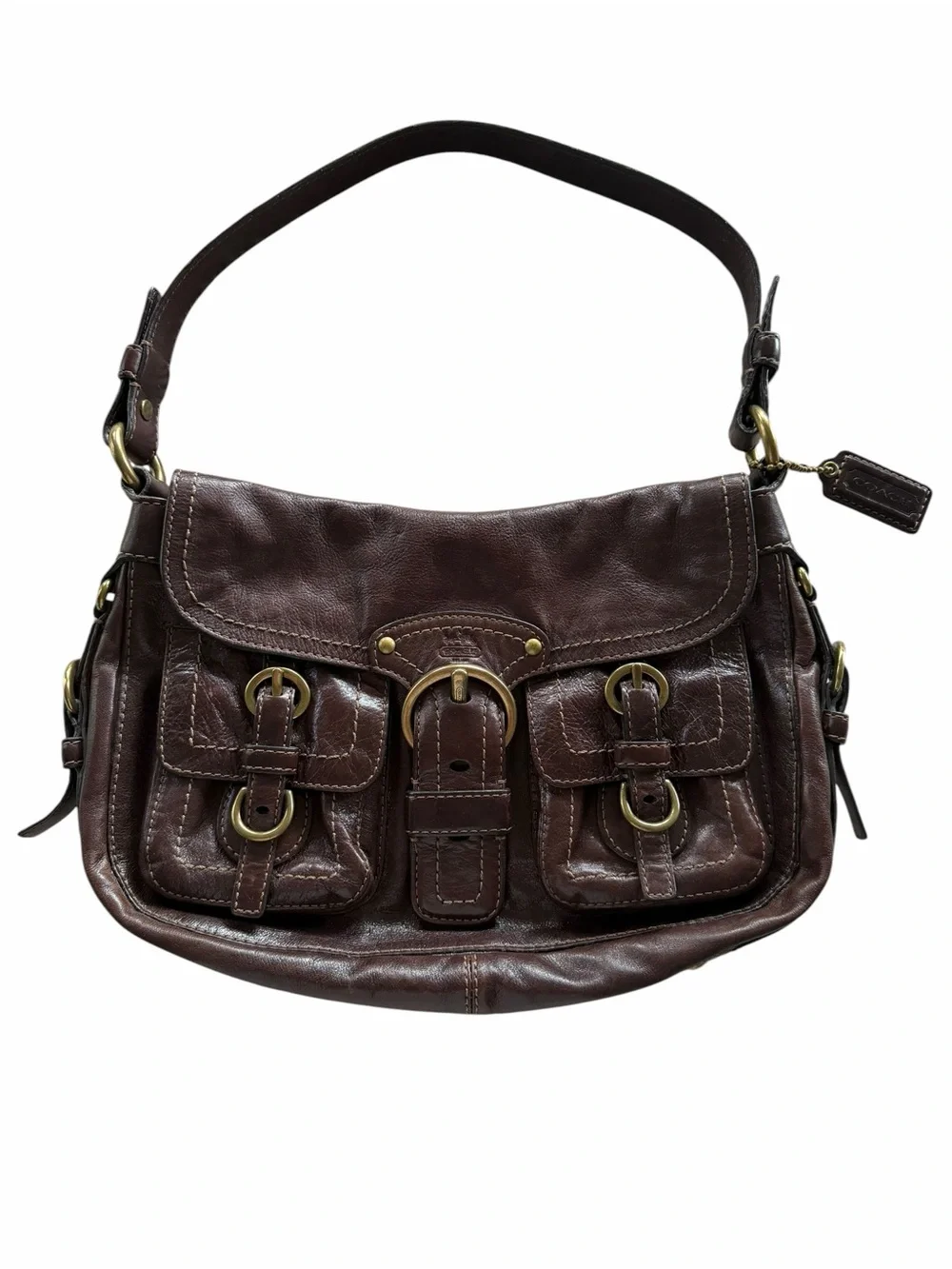 Vintage Coach Legacy Garcia Hobo Brown Leather